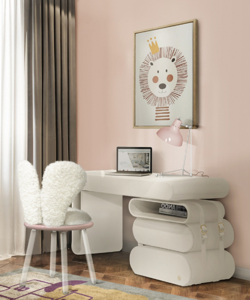 Kids' Study Area With A Calming Aura