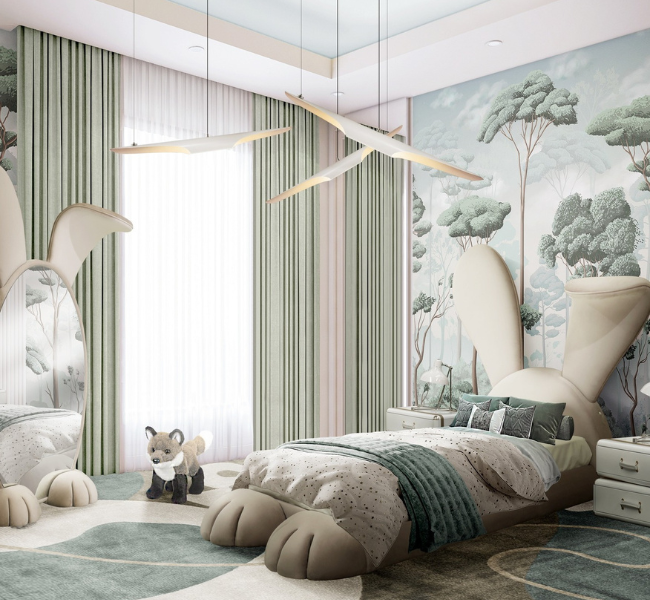 Little Dreams, Big Style: A Luxurious Kids' Bedroom Retreat