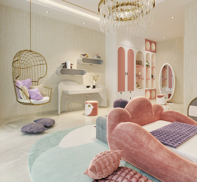 Magical Nuances: A Multicolored Kids' Bedroom Design