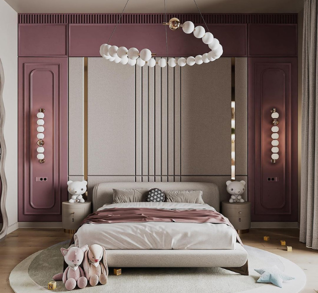 Modern Elegance Meets Whimsy: A Dream Bedroom for Children