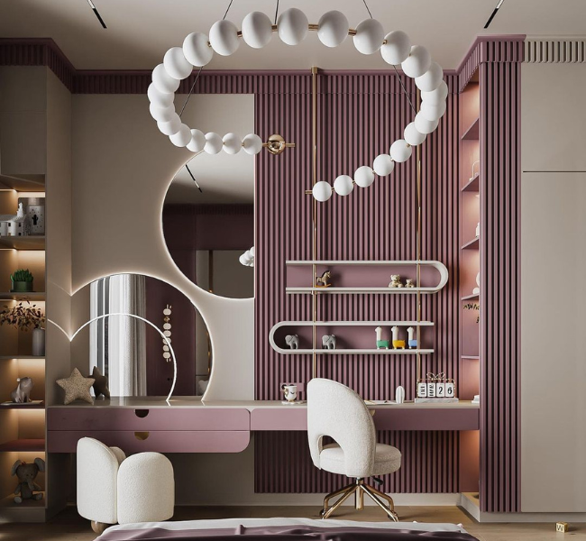 Modern Elegance Meets Whimsy: A Dream Bedroom for Children