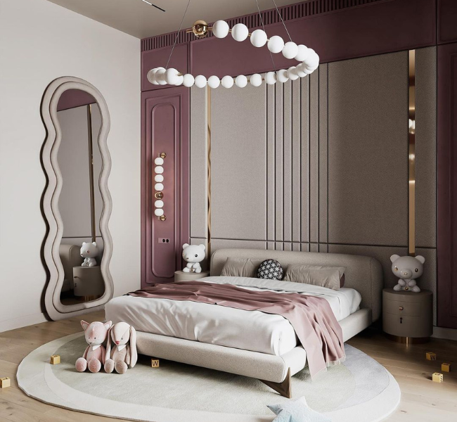 Modern Elegance Meets Whimsy: A Dream Bedroom for Children