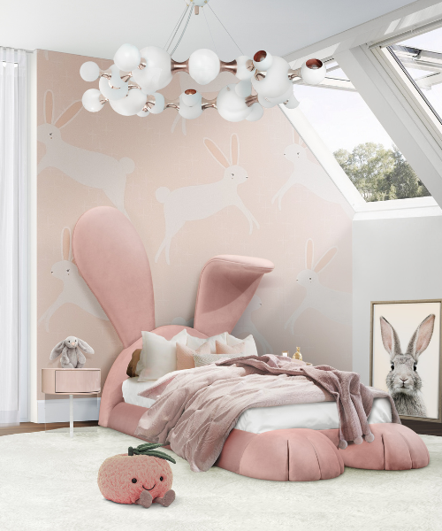 Pinky Tones Meet Whimsical Aesthetics In This Kids' Bedroom