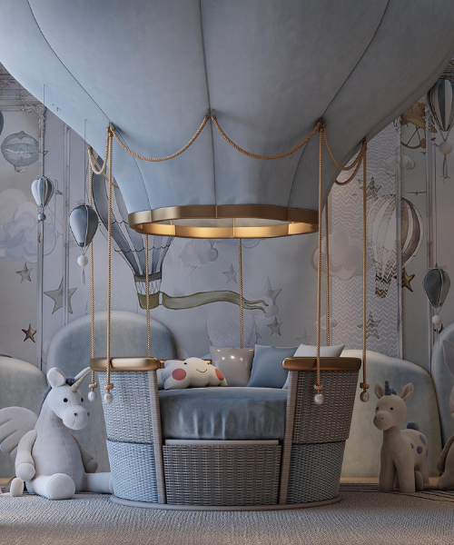 Serene Bliss: Creating a Tranquil Haven in a Light Blue Nursery Room
