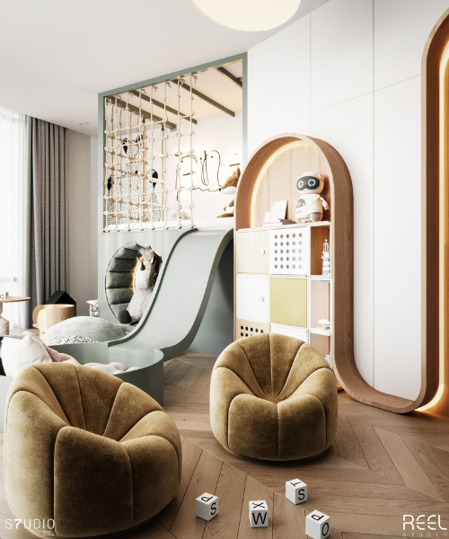 SOPHISTICATED KIDS PLAYROOM IN NEUTRAL TONES