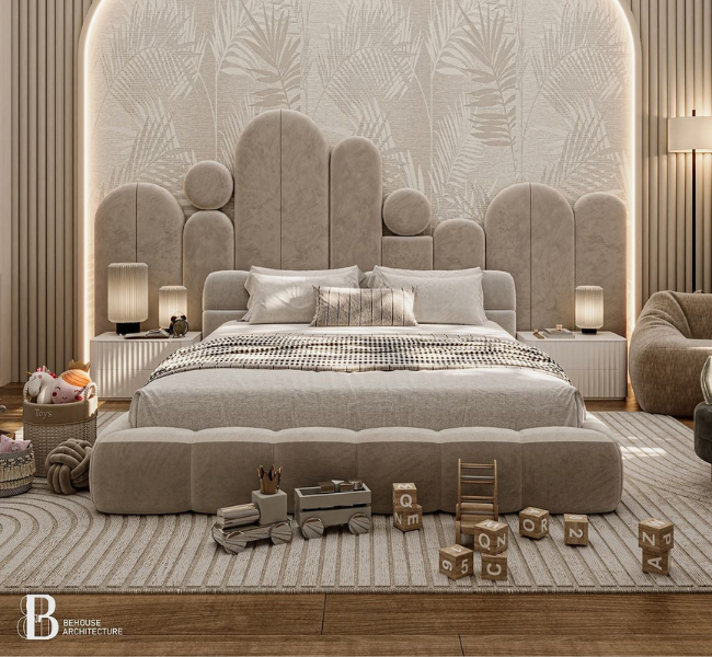 Sophisticated Serenity: A Modern Bedroom Design for Teenagers
