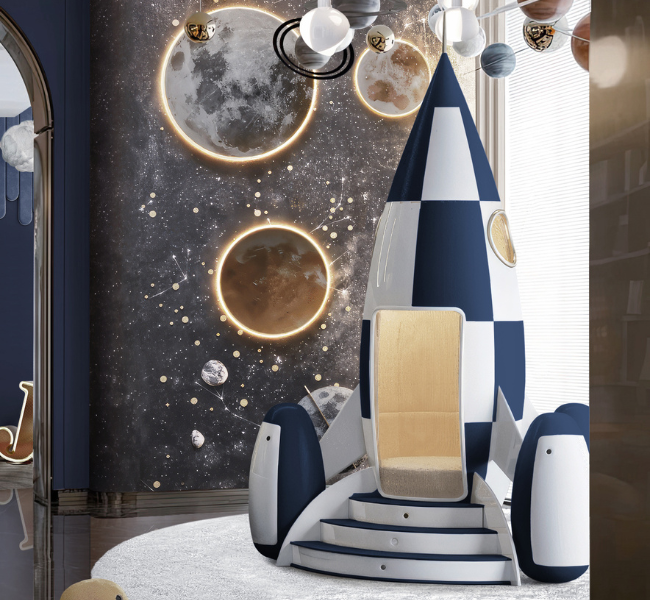 Step Into Our Space-Themed Playroom for Little Ones