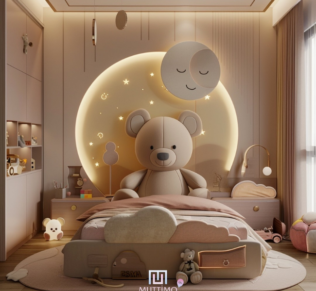 Sweet Dreams with Bears: A Magical Bedroom for a Little Princess