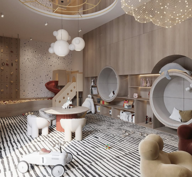 The Ultimate Modern Playroom: A Fusion of Fun, Comfort, and Creativity