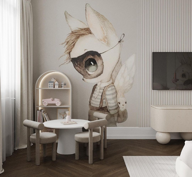 Transforming a Kids' Room: Blending Rest and Study in a Neutral Palette