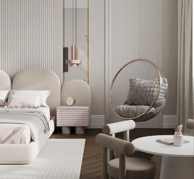 Transforming a Kids' Room: Blending Rest and Study in a Neutral Palette