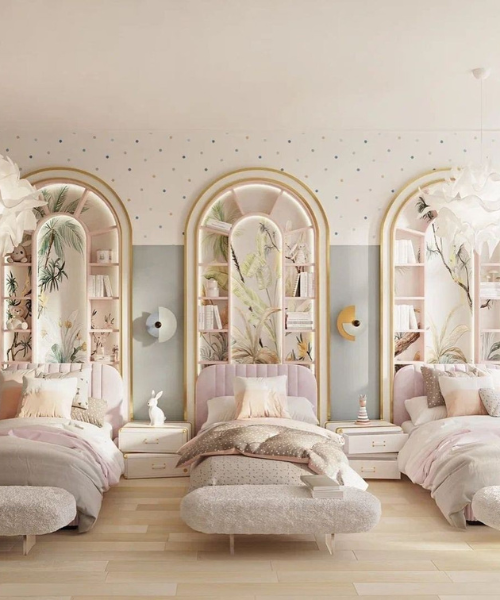 Wonderful Bedroom For Three Little Girls