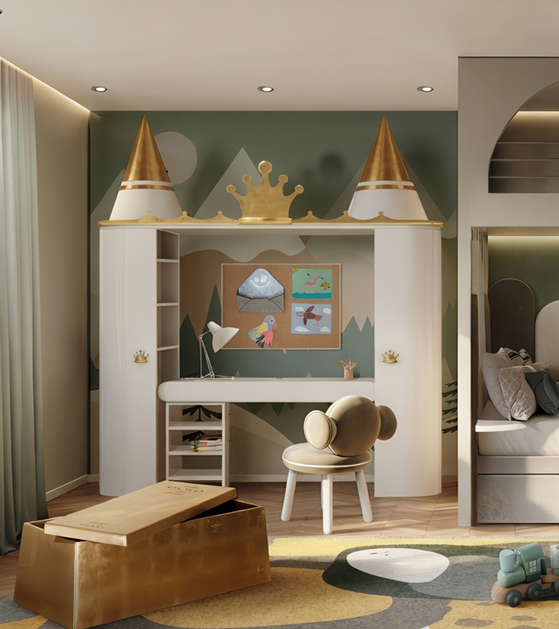 Gold circu magical furniture kids storage