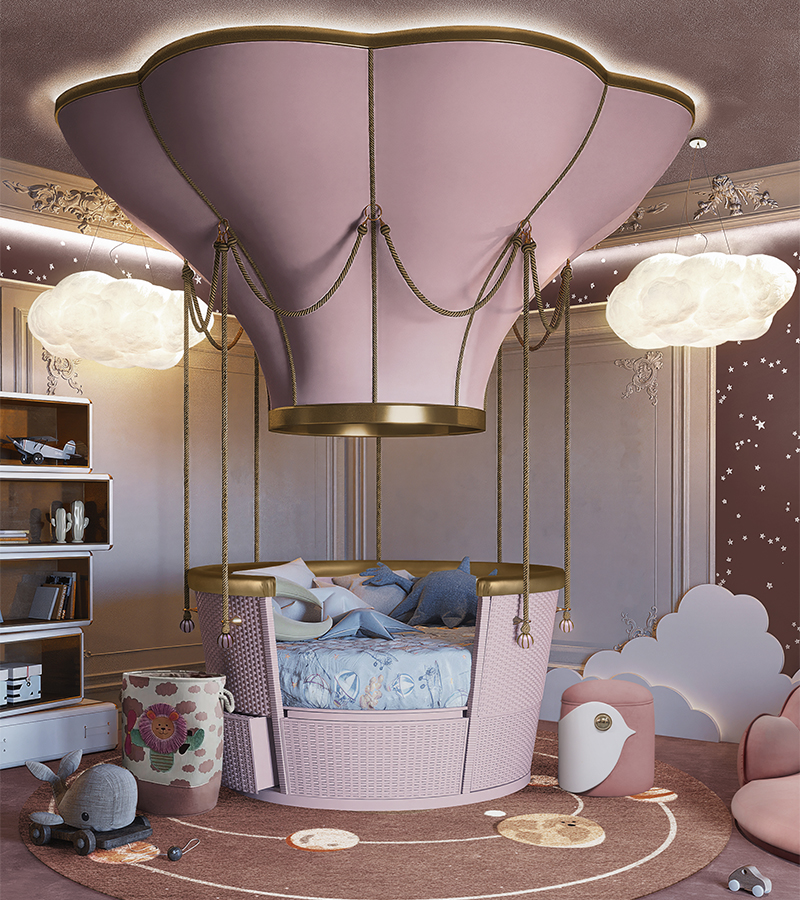 Fantasy Air Balloon circu magical furniture kids beds