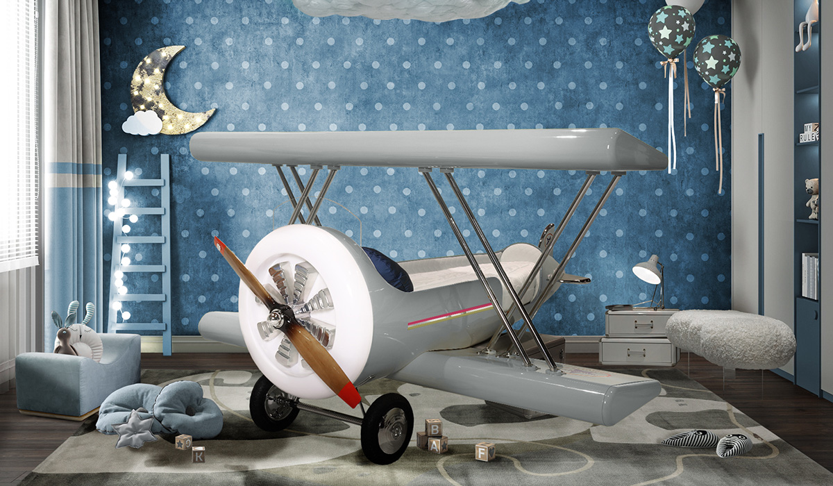 Sky B Plane circu magical furniture kids beds