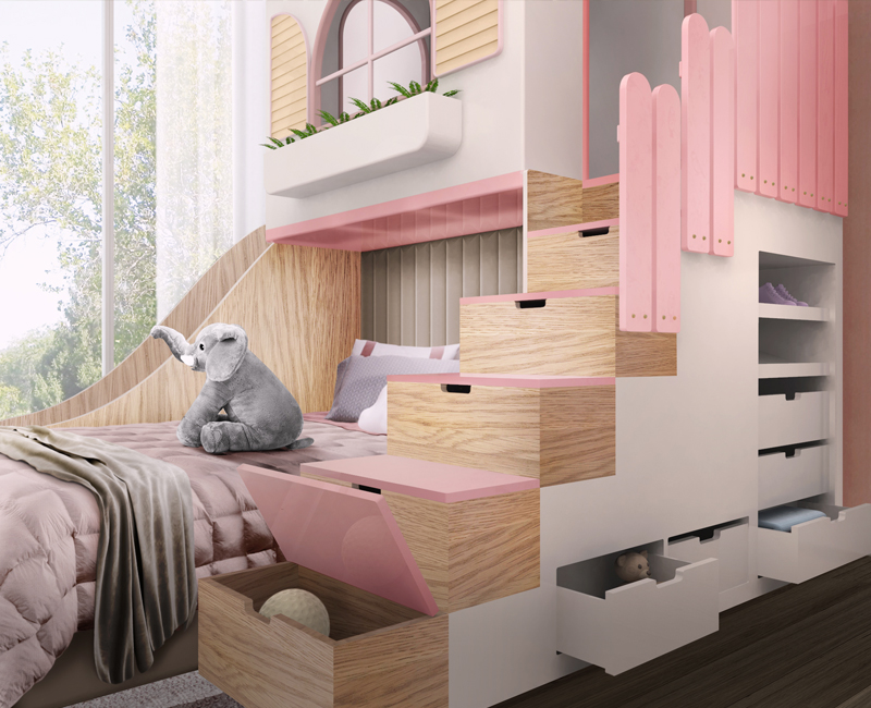 Dolly circu magical furniture kids play-learn