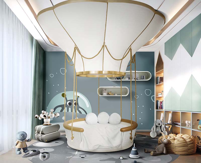 Fantasy Air Balloon circu magical furniture kids beds