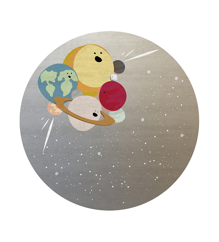 IV Planets Round circu magical furniture kids rugs