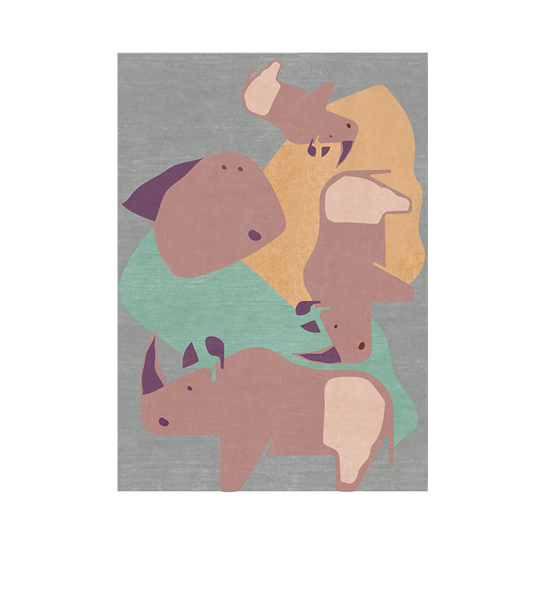The Rhino’s Troupe circu magical furniture kids rugs