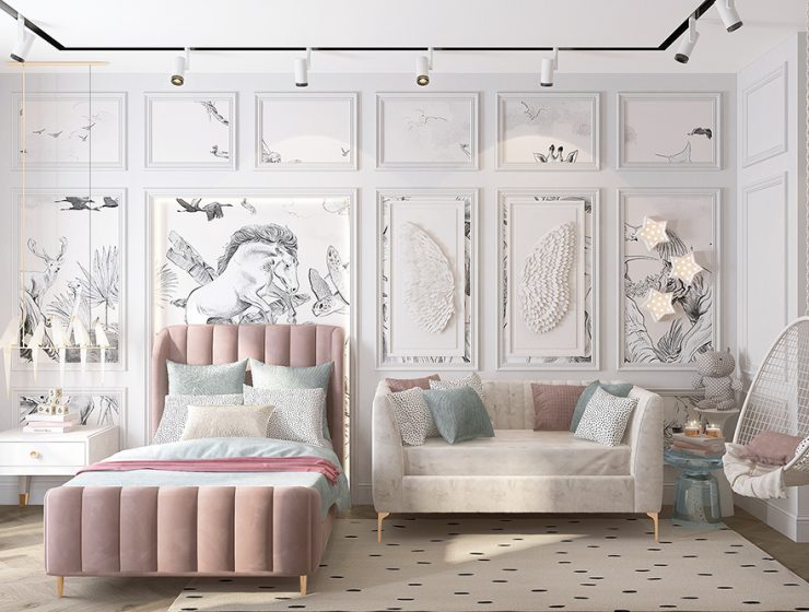 Modern Girl's Bedroom Design by Kalender Söylemez
