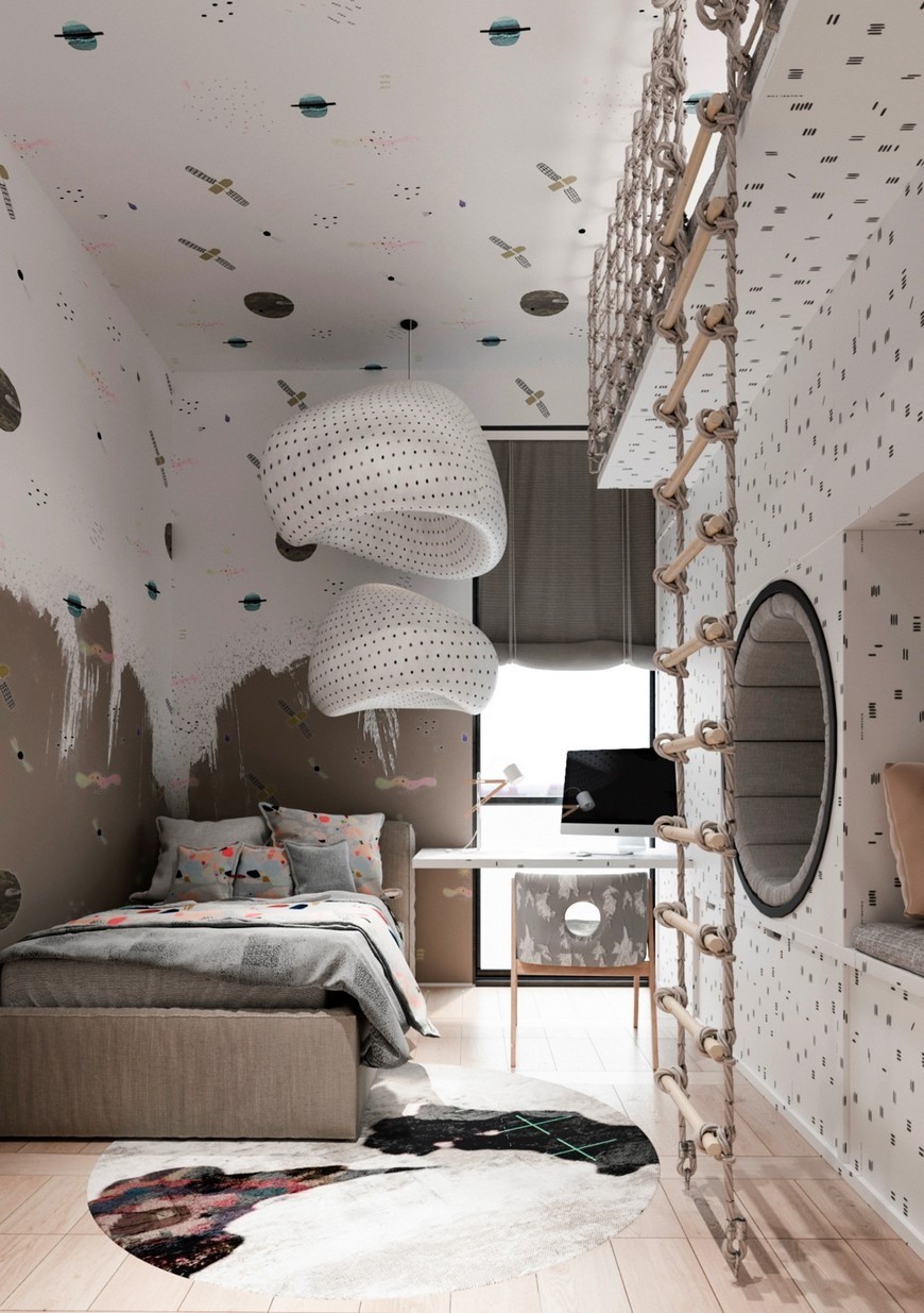 Heritage-Rich Kids Bedrooms in Japanese Home Design