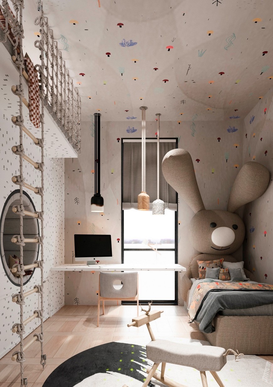 Heritage-Rich Kids Bedrooms in Japanese Home Design