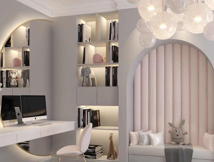 Girl bedroom study area
