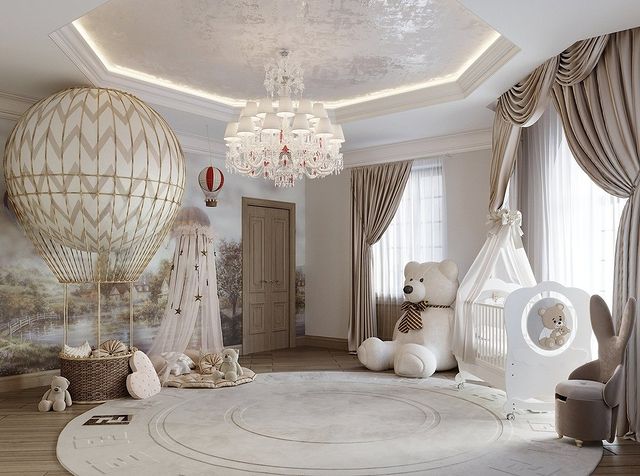 Neutral-Toned Nursery Room by Dom-A