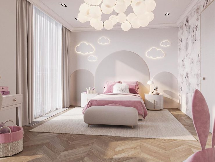 Lovely Pink Girls Bedroom Design by Egorova Marina