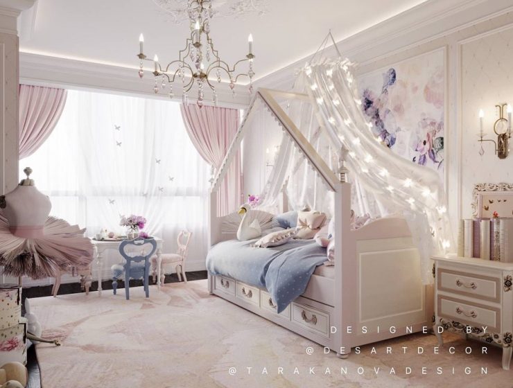 A Delicate Bedroom Design for a Little Girl by DesartDecor