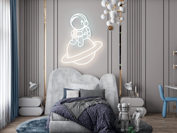 Modern Kids Bedroom inspired by the space