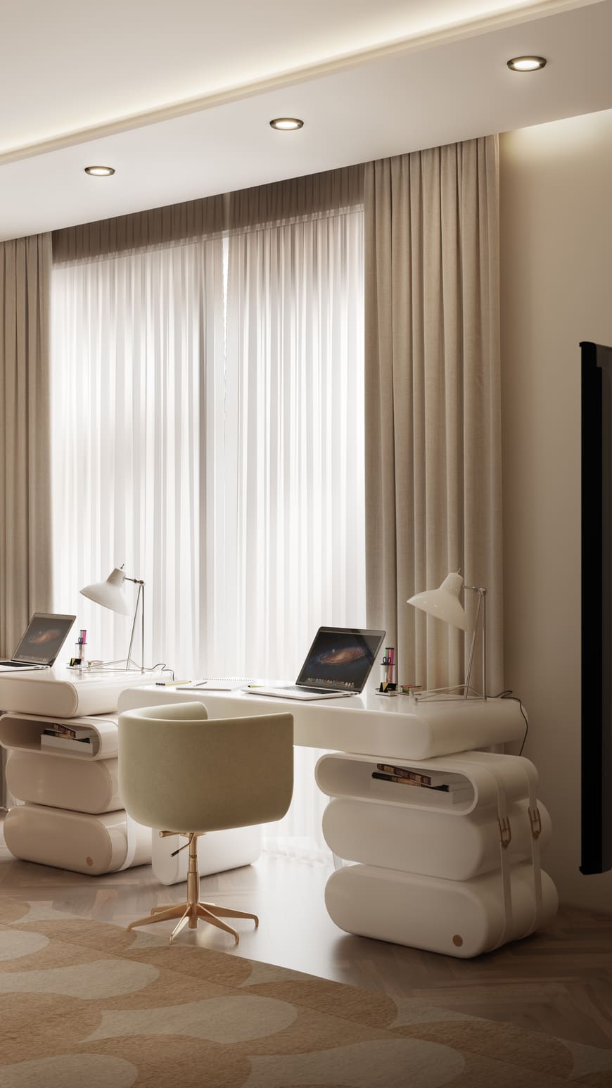 Clean And Modern Kids' Study Area