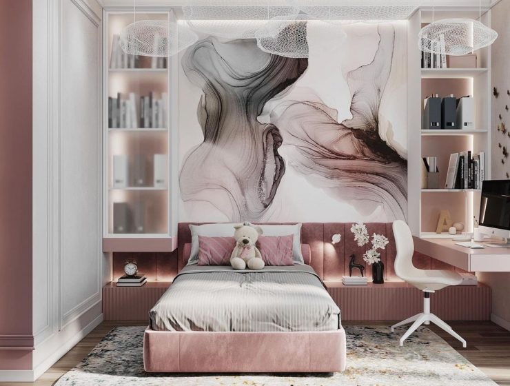 Modern Girls Bedroom Design by Donskova Design