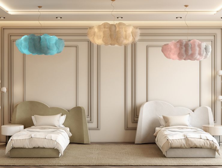 Neutral Kids Bedroom with a Cloud-inspired Decor
