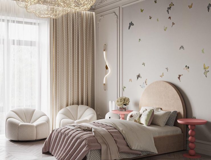 Sweet Girls' Bedroom Full Of Powdery Magic