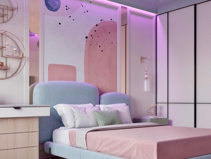 Lovely Modern Girls' Bedroom by Maria Kalina