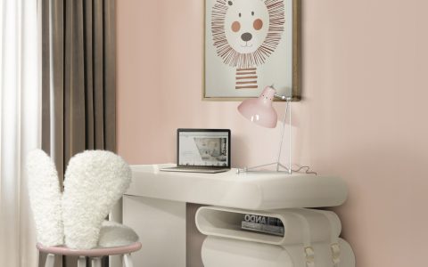 Kids' Study Area With A Calming Aura