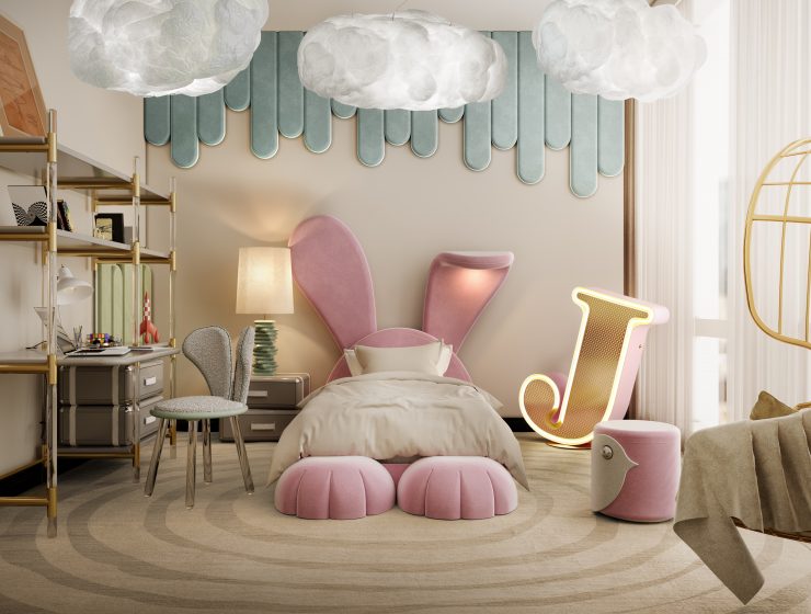 Cute Girls' Bedroom in Wonderland