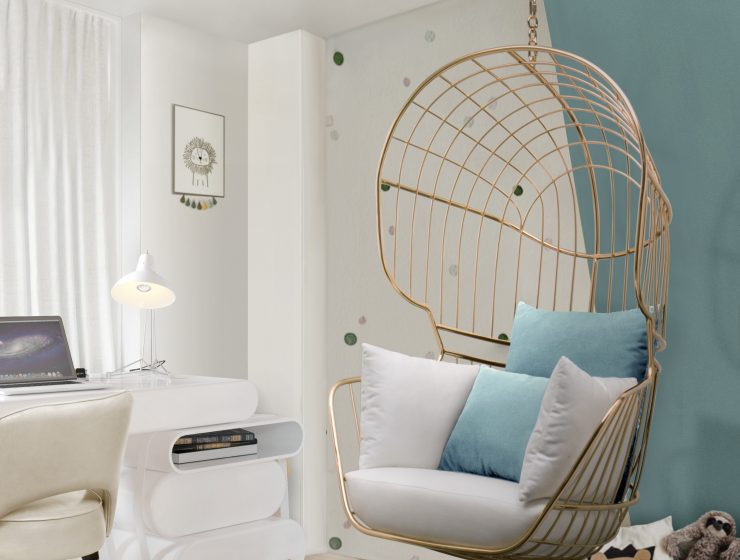Modern Boys' Room With Cerulean Shades