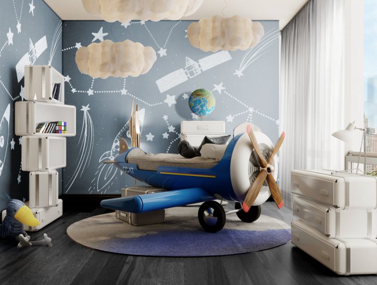 Blue Boys' Bedroom - Soaring Through The SkiesBlue Boys' Bedroom - Soaring Through The Skies