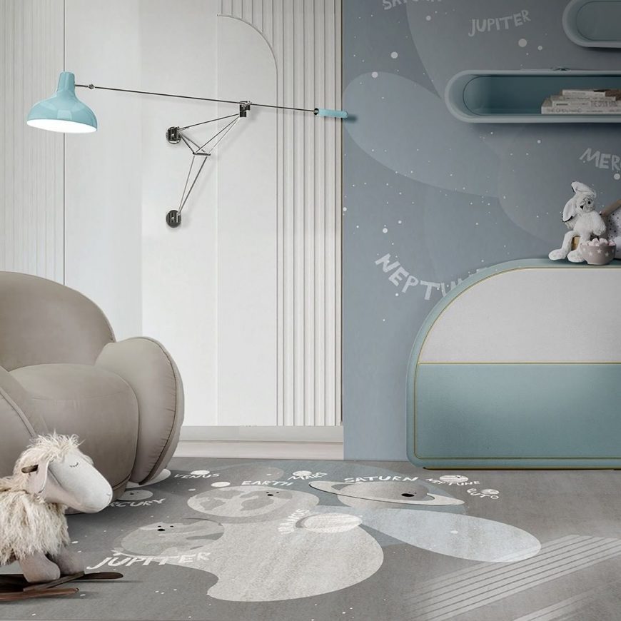 Baby Blue Nursery Room With Soft Vibes