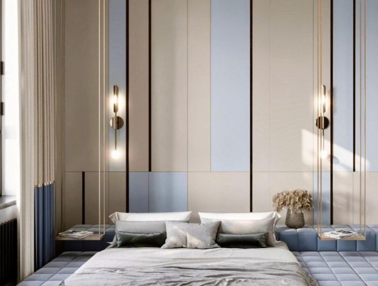 Modern Sleek Bedroom With Celestial Hues By Diana Yarullina
