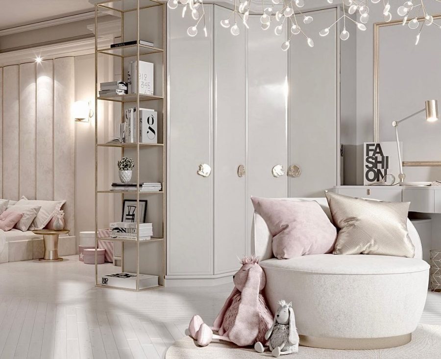 Girl Bedroom Design With Subtle Peachy Hues