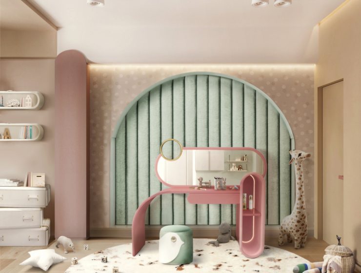 Kids' Study Area Decorated With Soft Pastels