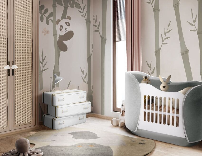 Luxury Neutral-Gender Nursery With The Cloud Cradle