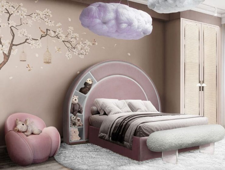 Modern Girls' Bedroom Design In Pink Tones