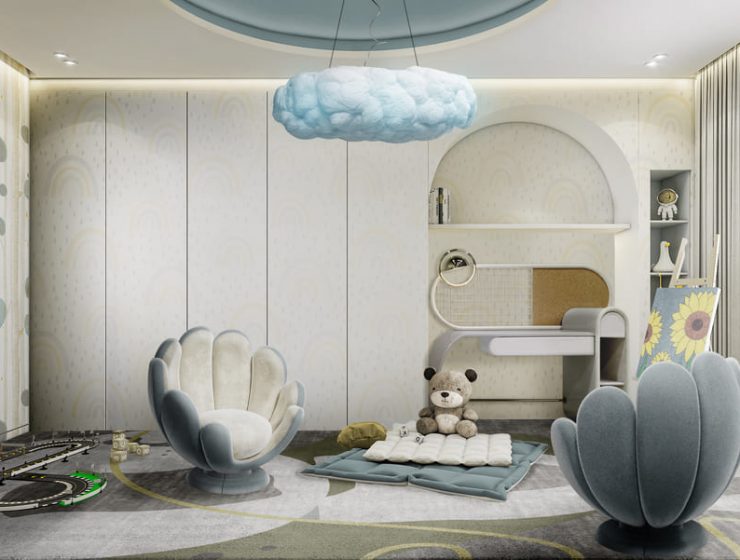 Neutral Modern Kids' Study Room With The Bubble Gum Desk