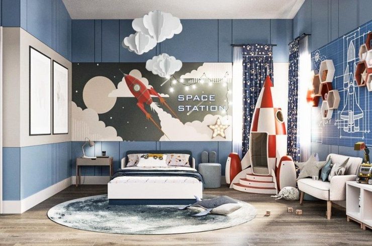 Modern Boys' Bedroom: Space Station By Eleven Studio