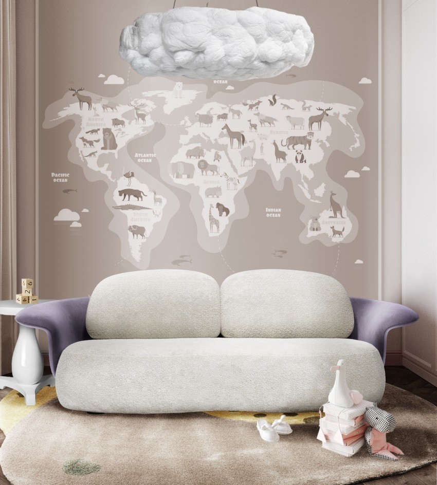 Neutral Living Room for a Little Adventurer