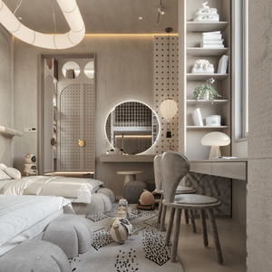 Cozy Neutral Kids' Bedroom By Esraa Elemam